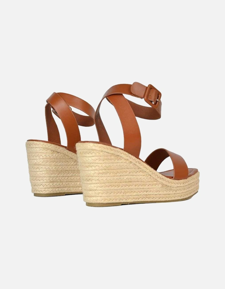 Womens/Ladies Linda Strappy Platform Heel Wedge Sandals