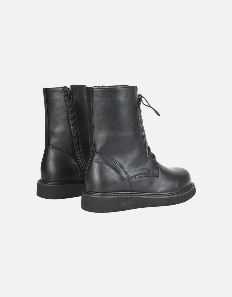 Womens/Ladies Lizzo Chunky Sole Side Zip Flatform Ankle Boots