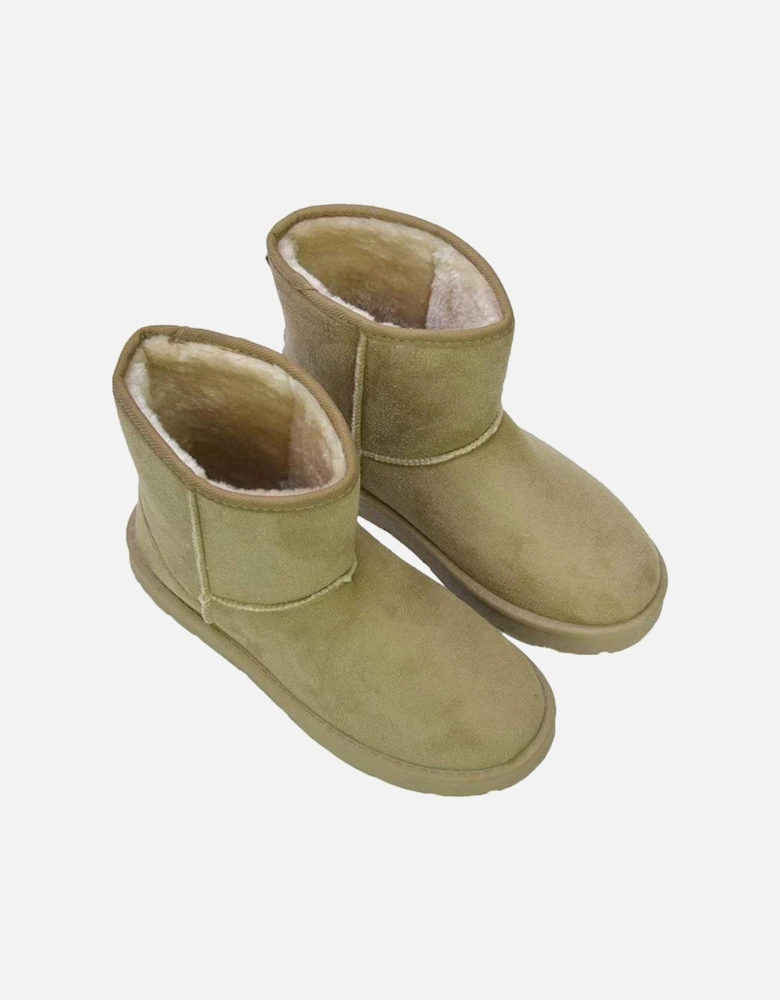 Womens/Ladies Junie Faux Fur Lined Classic Flat Ankle Boots