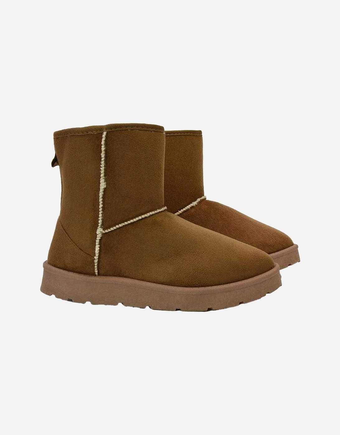 Womens/Ladies Junie Faux Fur Lined Classic Flat Ankle Boots