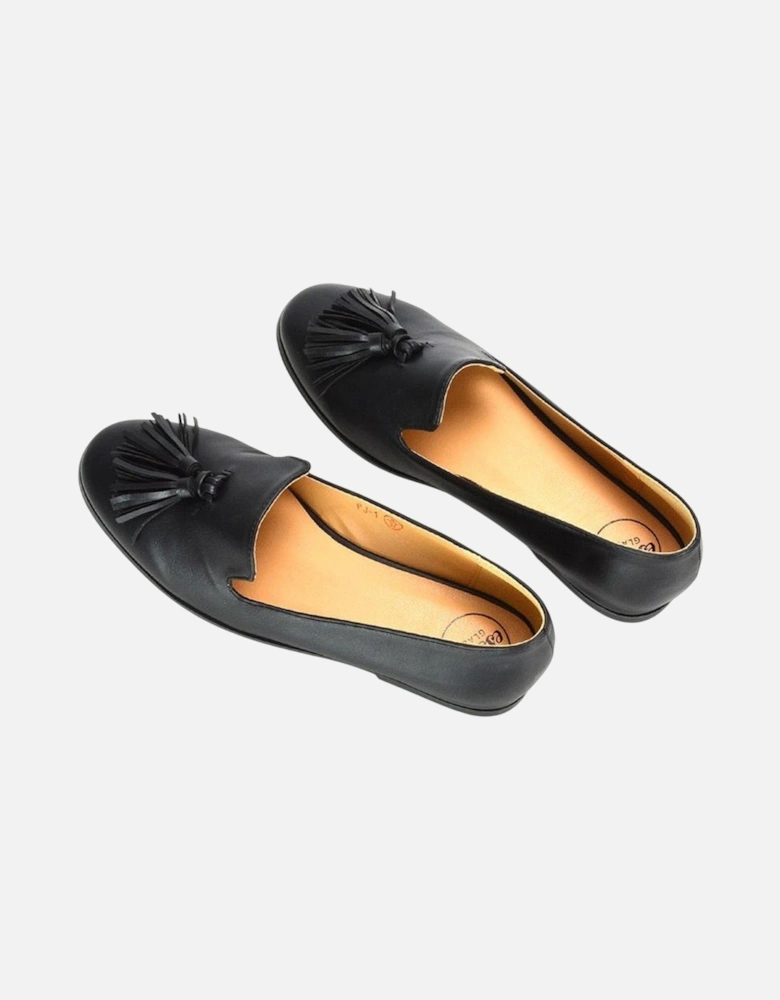 Womens/Ladies Betsy Tassel Pointed Flat Loafers