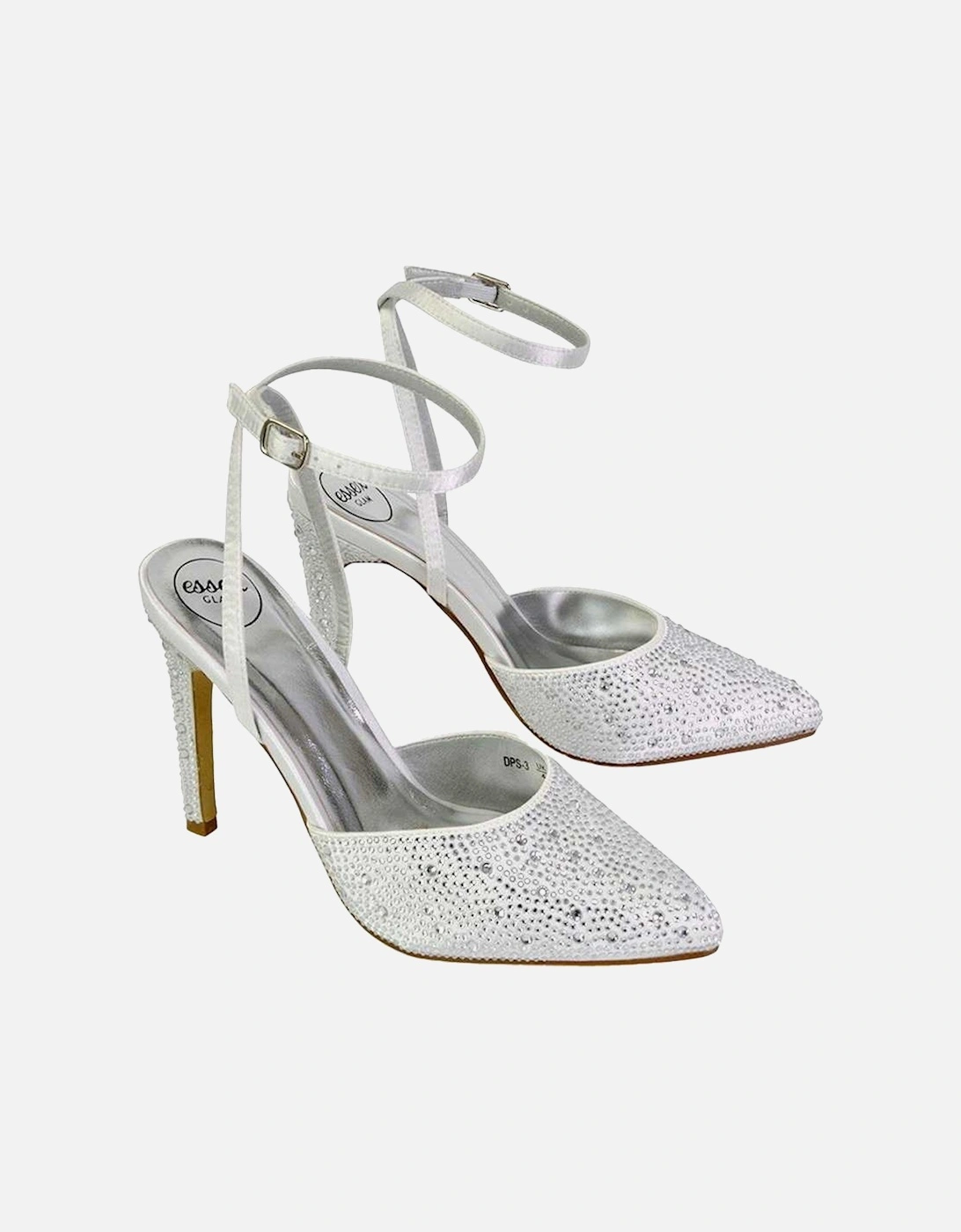 Womens/Ladies Indyah Diamante Court Shoes