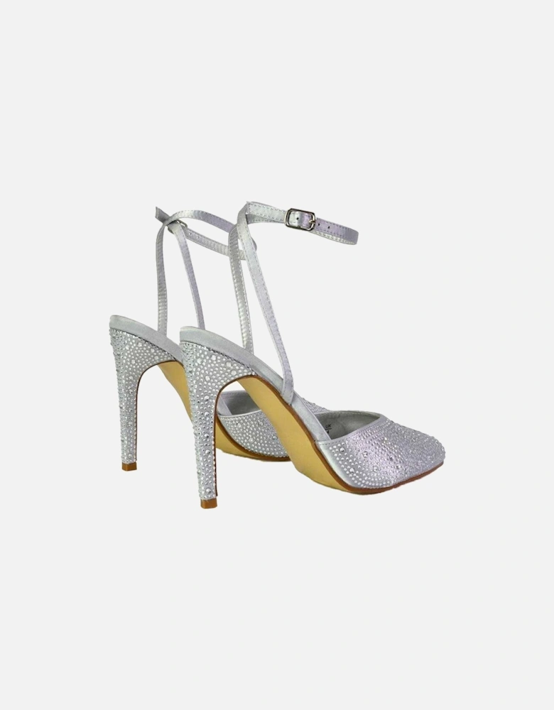 Womens/Ladies Indyah Diamante Court Shoes