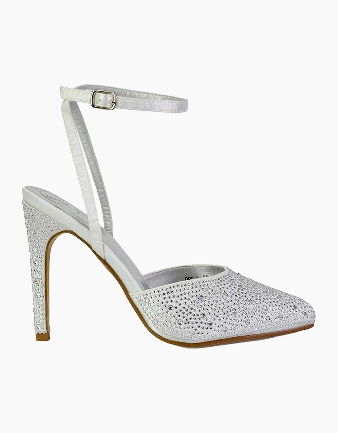 Women's XY London Womens/Ladies Indyah Diamante Court Shoes - White - Size: 3