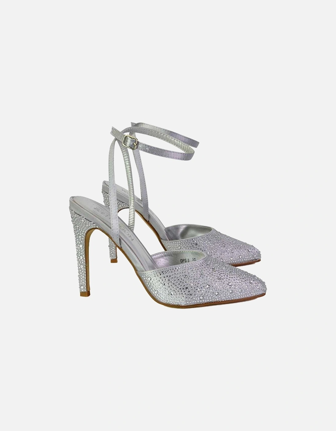 Womens/Ladies Indyah Diamante Court Shoes