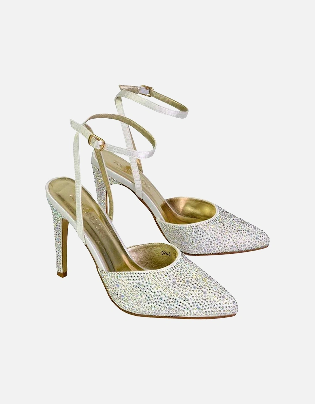 Womens/Ladies Indyah Diamante Court Shoes