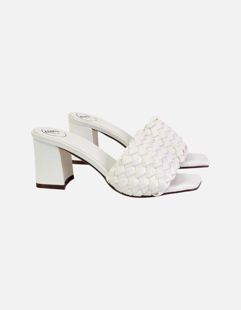 Womens/Ladies Aries Braided Block Heel Mule Sandals