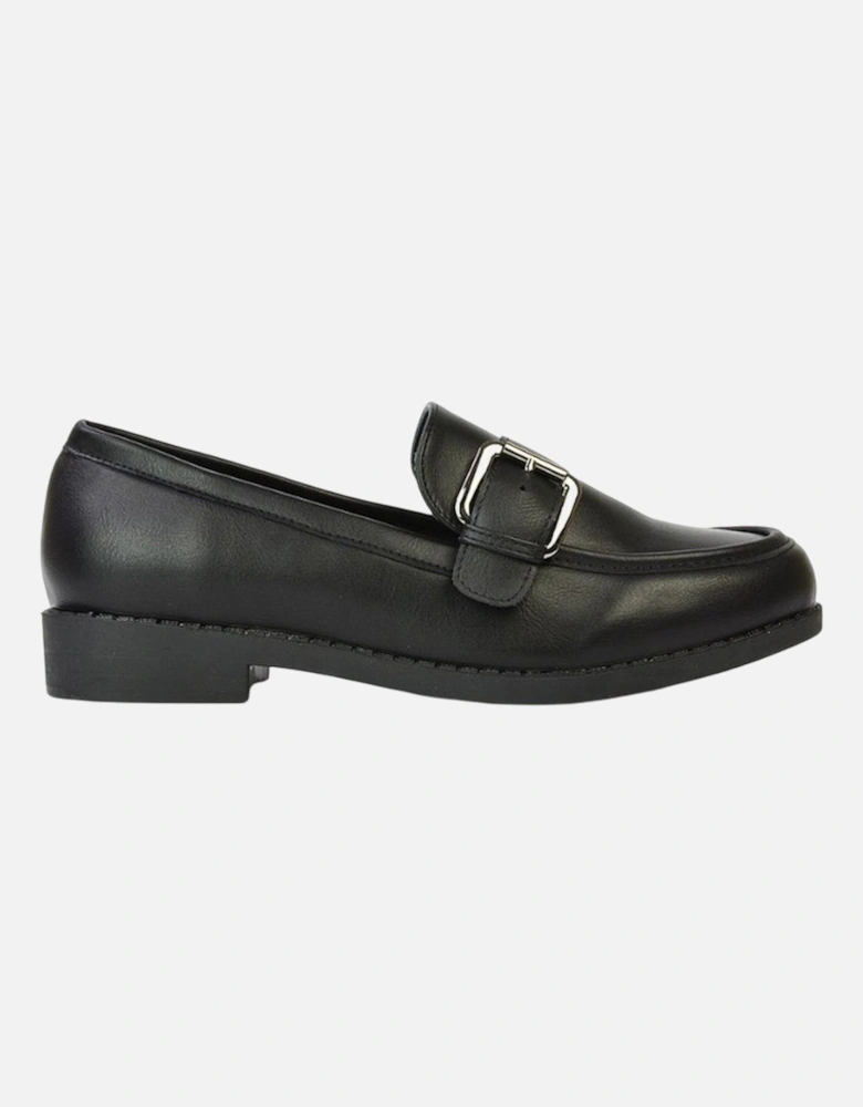 Womens/Ladies Kali Chunky Buckle Detail Loafers