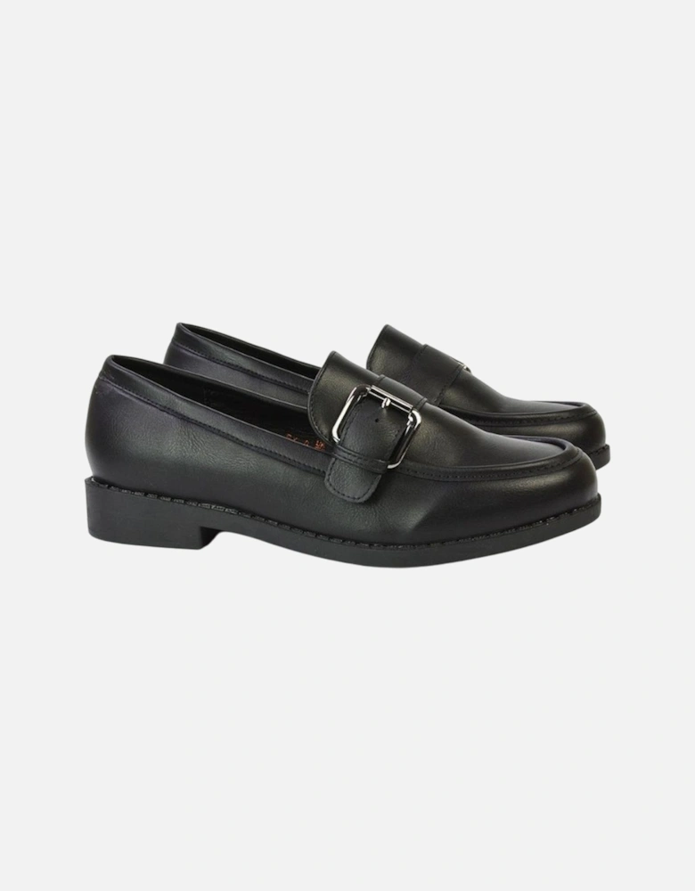 Womens/Ladies Kali Chunky Buckle Detail Loafers