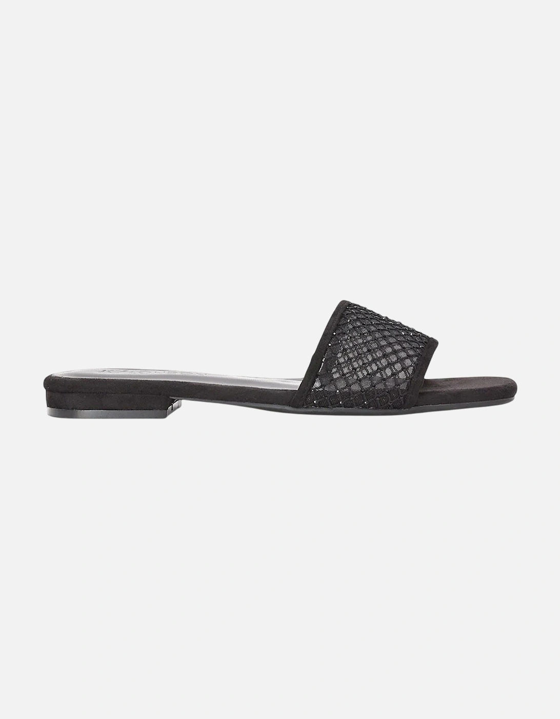Womens/Ladies Gabrielle Diamante Open Toe Flat Sliders