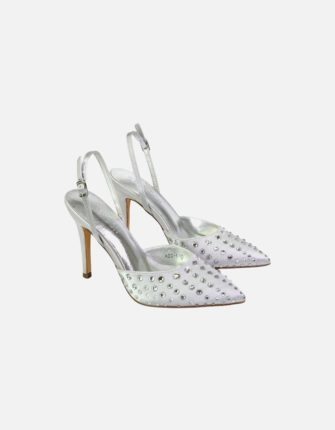 Womens/Ladies Shelly Pointed Bridal High Heels, 6 of 5