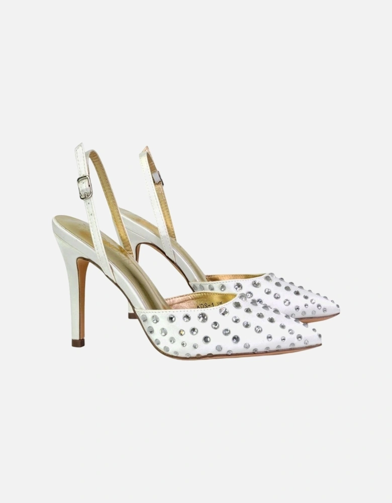 Womens/Ladies Shelly Pointed Bridal High Heels