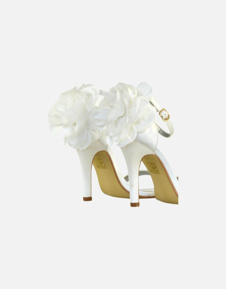 Womens/Ladies Zola Floral Satin Strappy Stiletto Heel High Heels