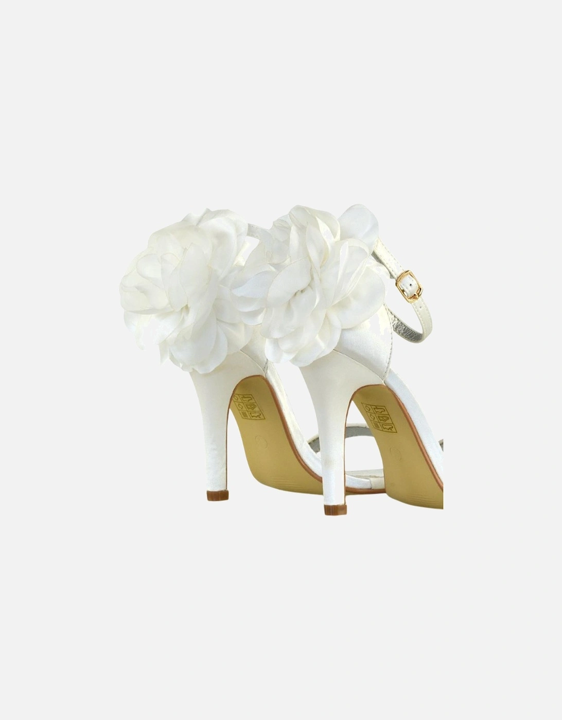 Womens/Ladies Zola Floral Satin Strappy Stiletto Heel High Heels