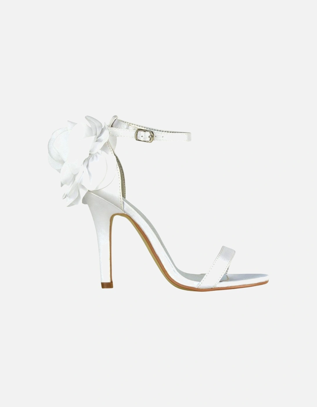 Womens/Ladies Zola Floral Satin Strappy Stiletto Heel High Heels