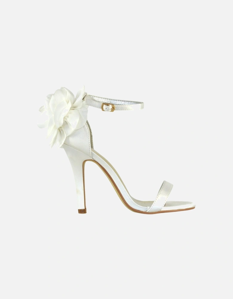 Womens/Ladies Zola Floral Satin Strappy Stiletto Heel High Heels