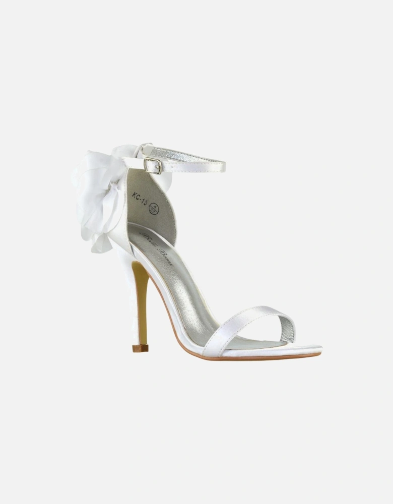 Womens/Ladies Zola Floral Satin Strappy Stiletto Heel High Heels