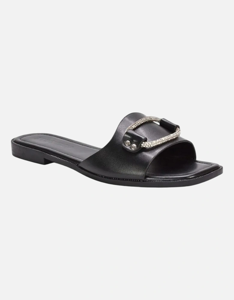 Womens/Ladies Annie Sparkle Diamante Flat Sliders
