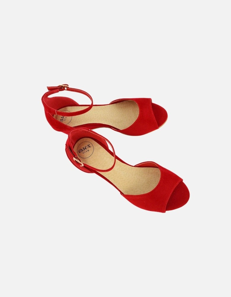 Womens/Ladies Lottie Peep Toe Wedge Sandals