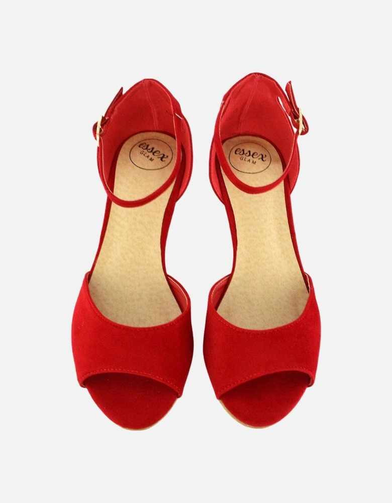 Womens/Ladies Lottie Peep Toe Wedge Sandals