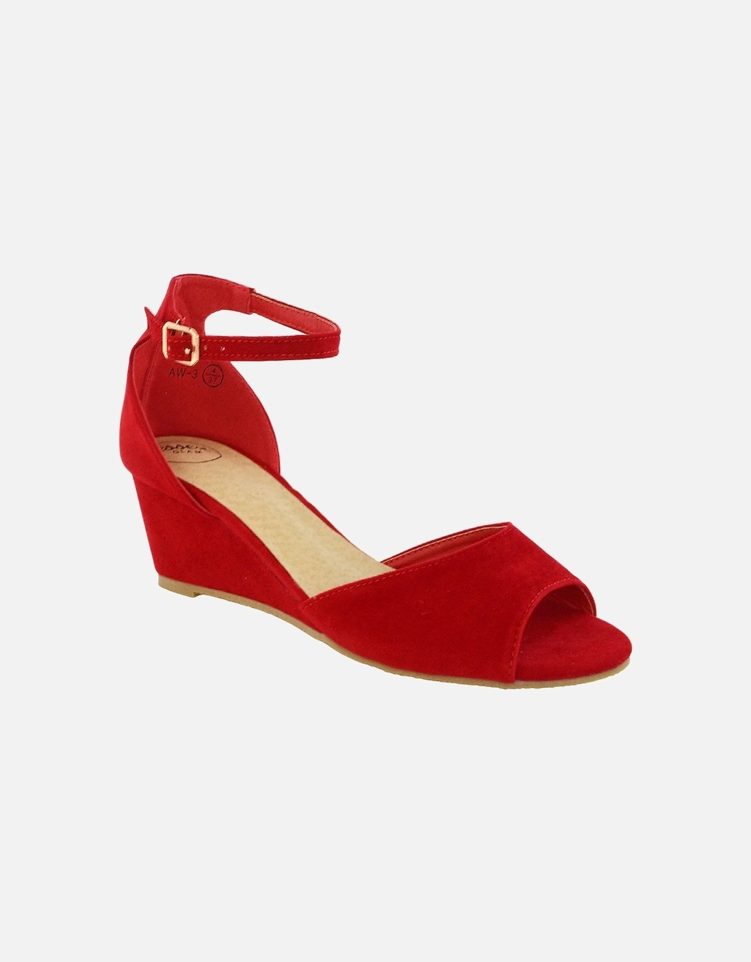 Womens/Ladies Lottie Peep Toe Wedge Sandals, 5 of 4