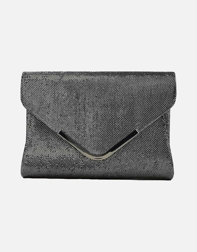 Cara Glitter Chrome Chain Strap Clutch Bag