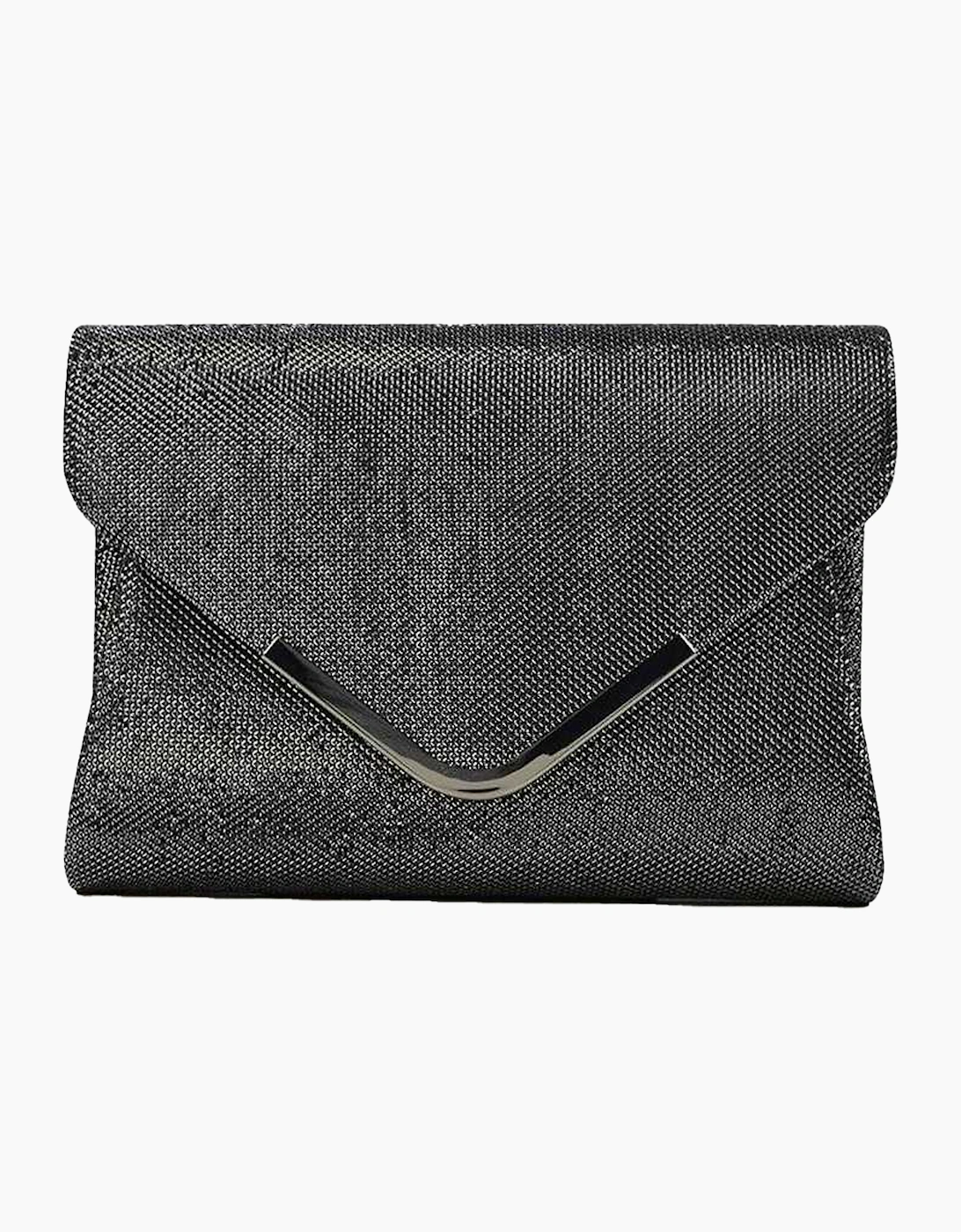 Xy London Women's Black Cara Glitter Chrome Chain Strap Clutch Bag - Size: One Size