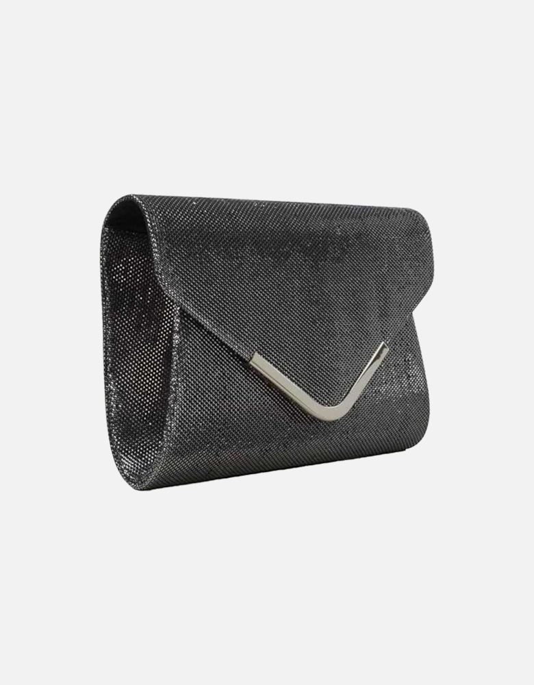 Cara Glitter Chrome Chain Strap Clutch Bag