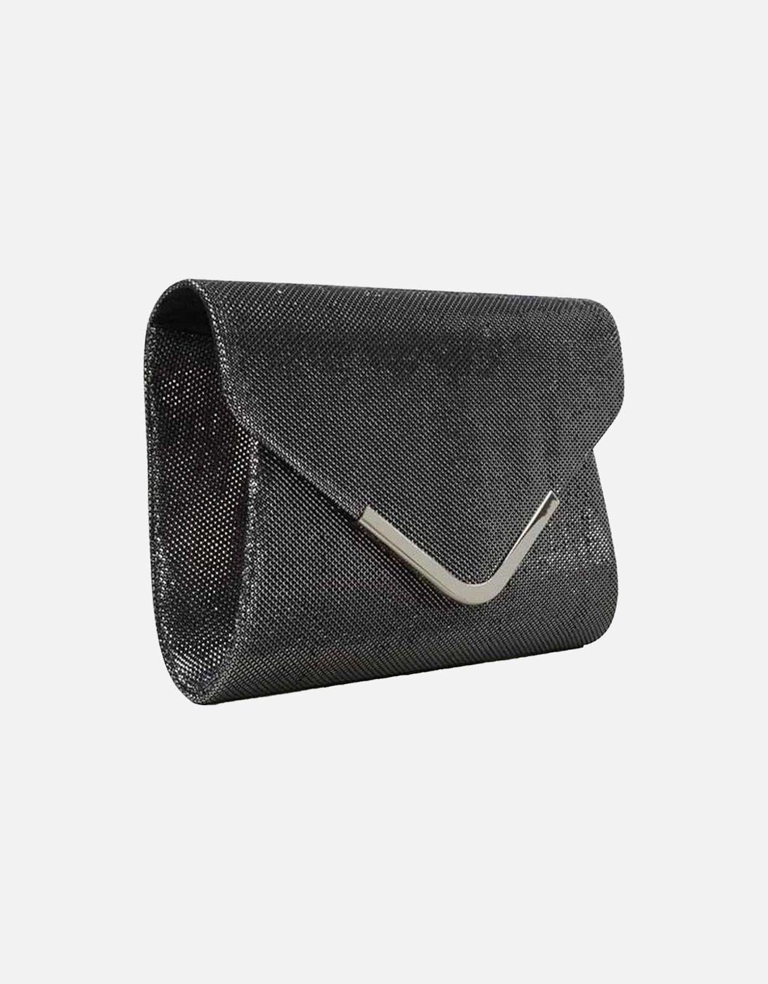 Cara Glitter Chrome Chain Strap Clutch Bag