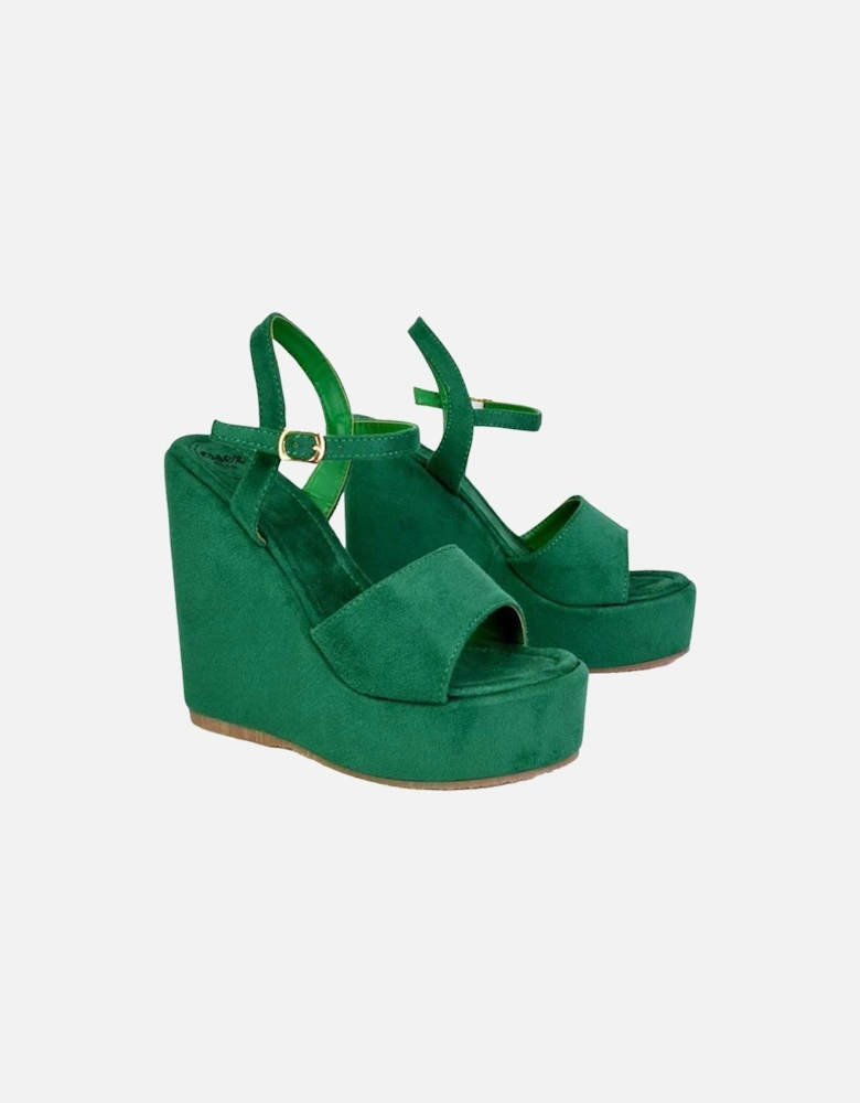 Womens/Ladies Belinda Strappy Platform Heel Wedge Sandals