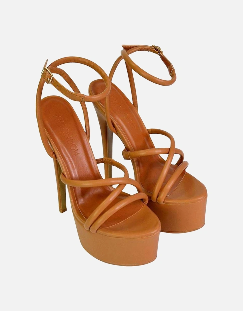 Womens/Ladies Maia Ankle Strap High Stiletto Heel High Heels