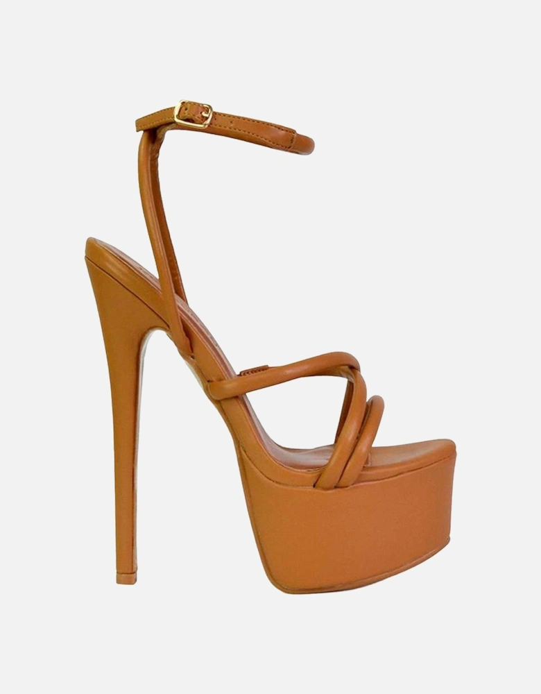 Womens/Ladies Maia Ankle Strap High Stiletto Heel High Heels