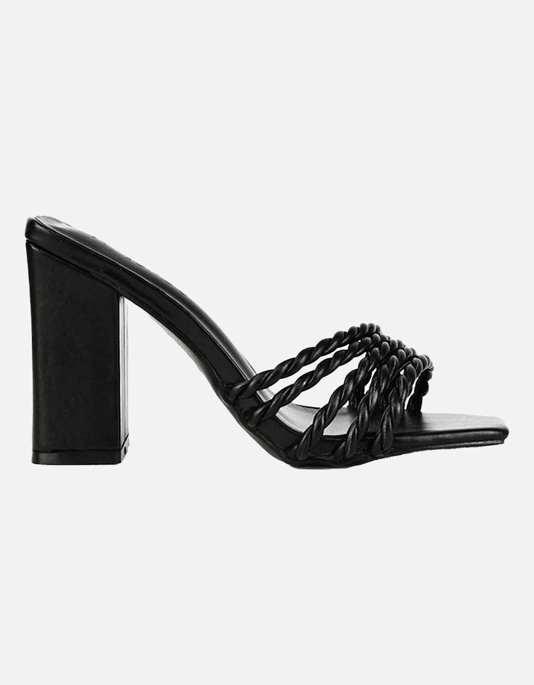 Womens/Ladies Selene Strappy Block Heel Mules