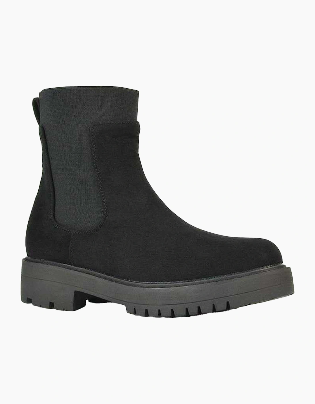 Women's XY London Womens/Ladies Karev Chunky Flat Chelsea Boots - Black - Size: 8