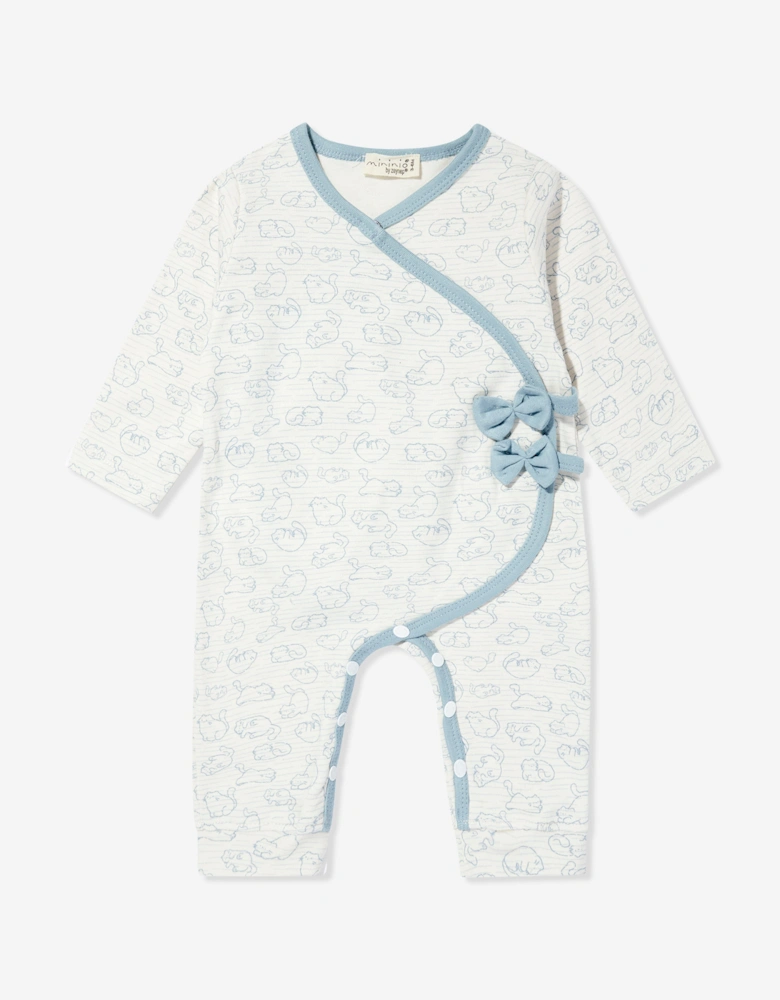 Baby Girls Cotton Babygrow in Ivory