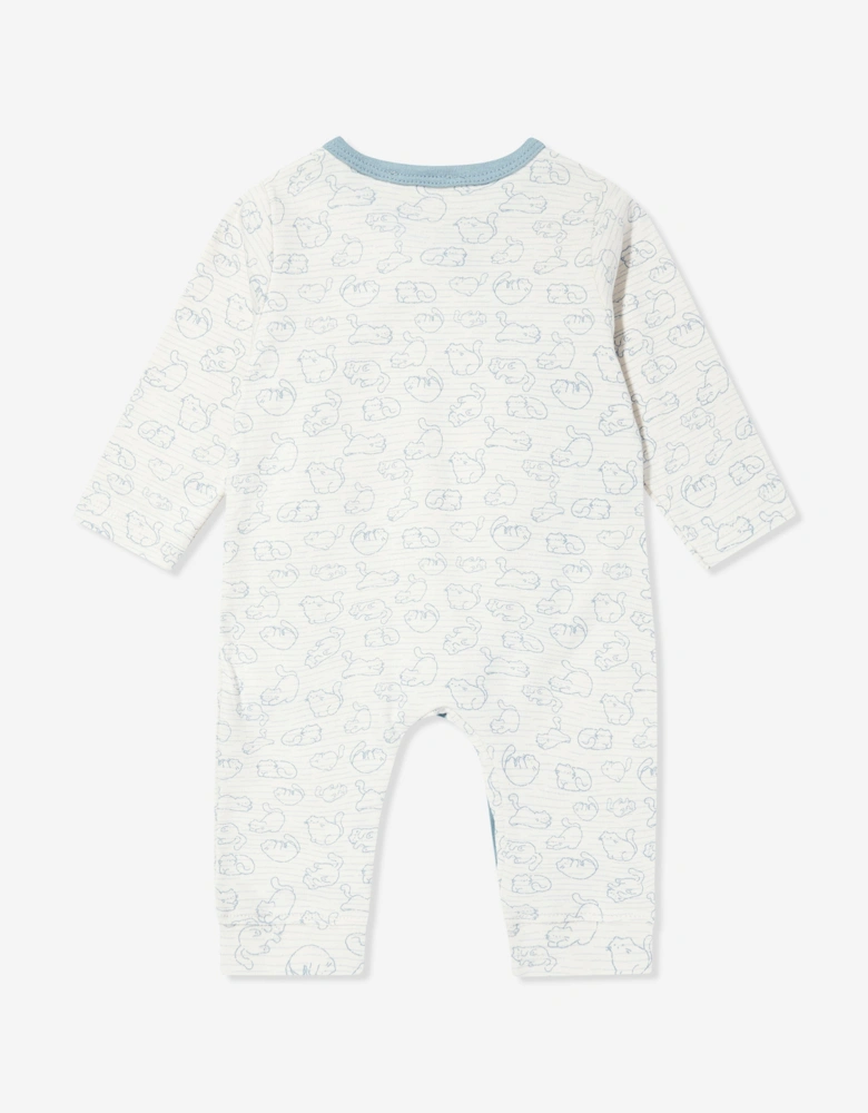 Baby Girls Cotton Babygrow in Ivory