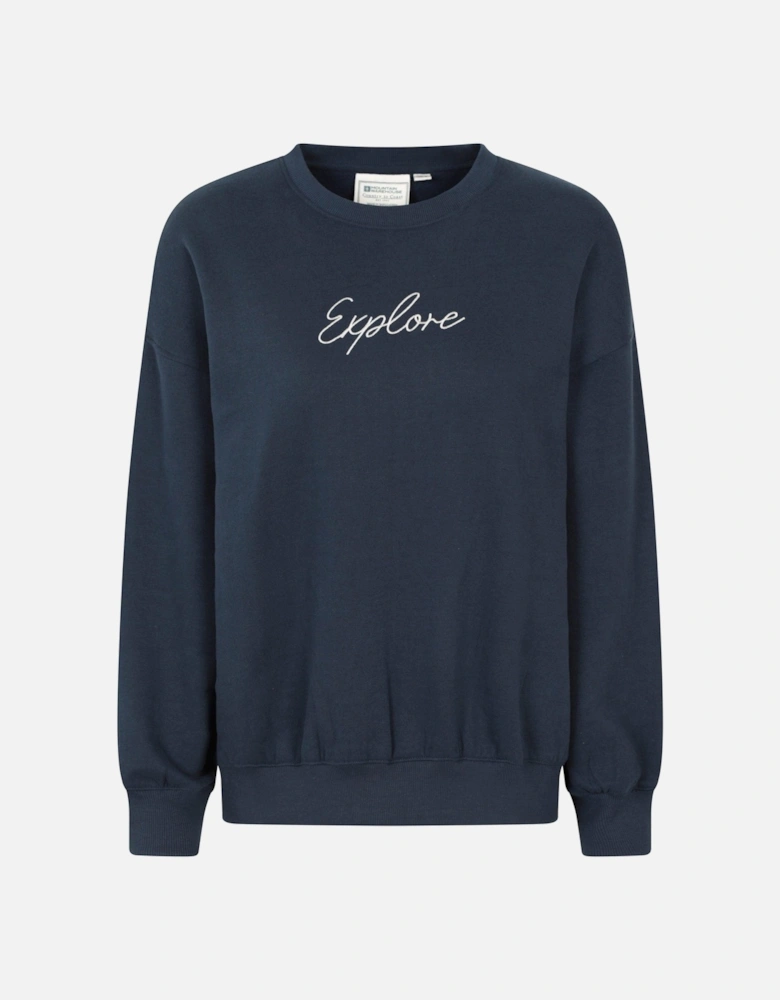 Womens/Ladies Text Relaxed Fit Jumper