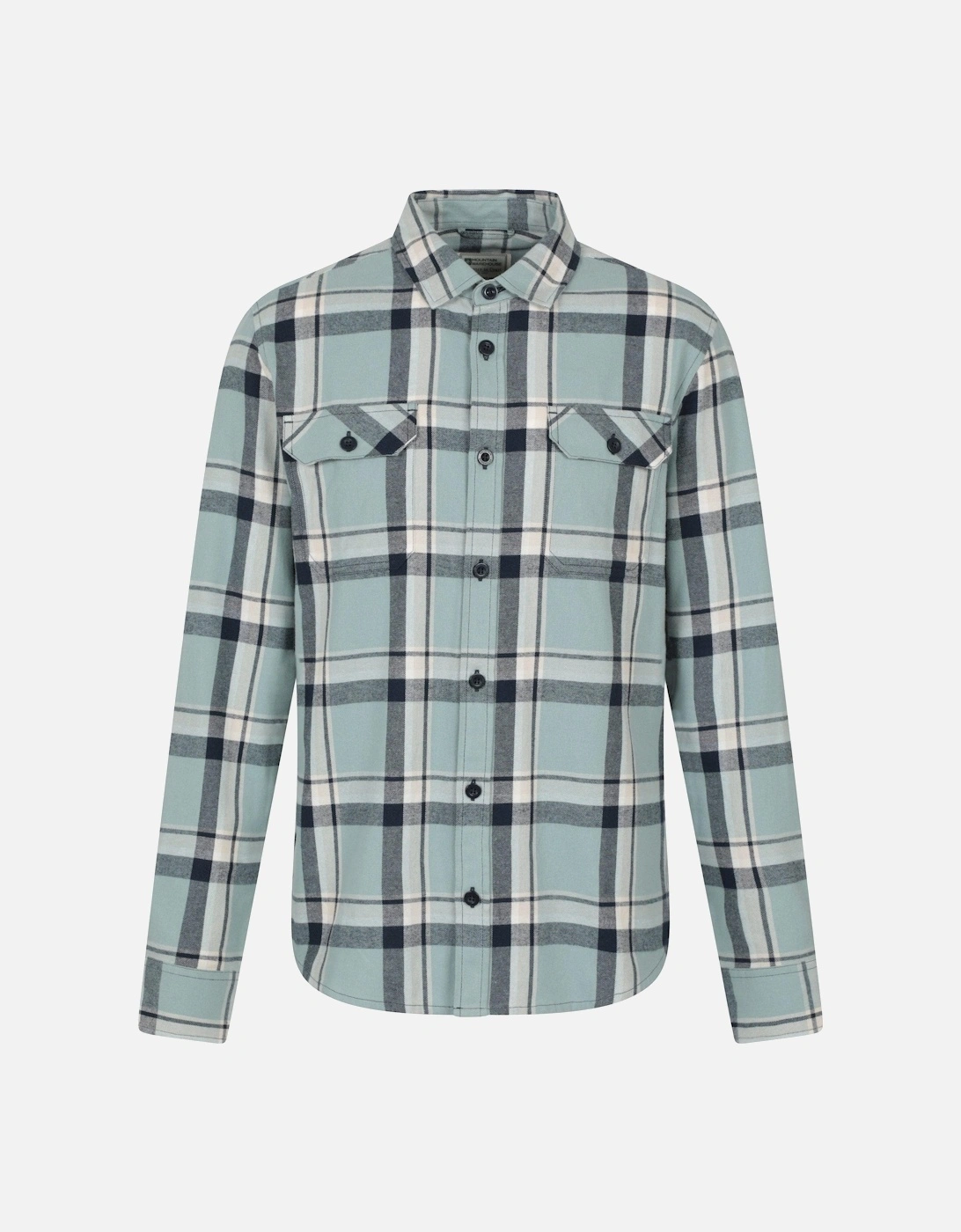 Mens Trace Flannel Long-Sleeved Shirt, 2 of 1
