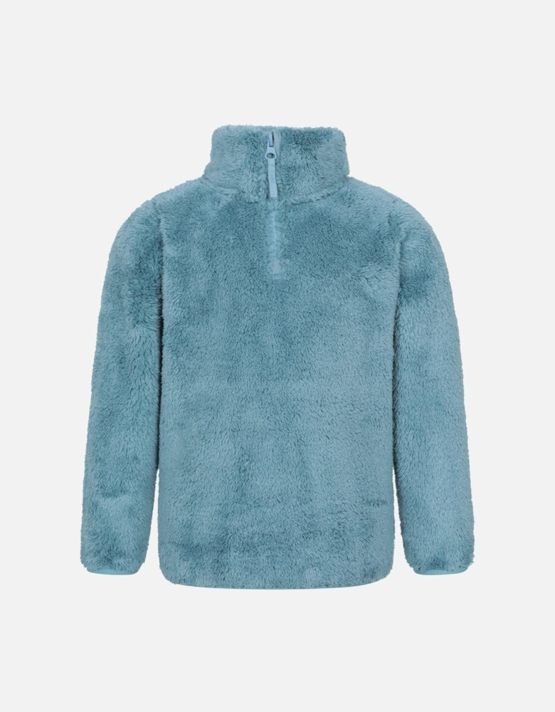 Childrens/Kids Teddy Half Zip Fleece Top