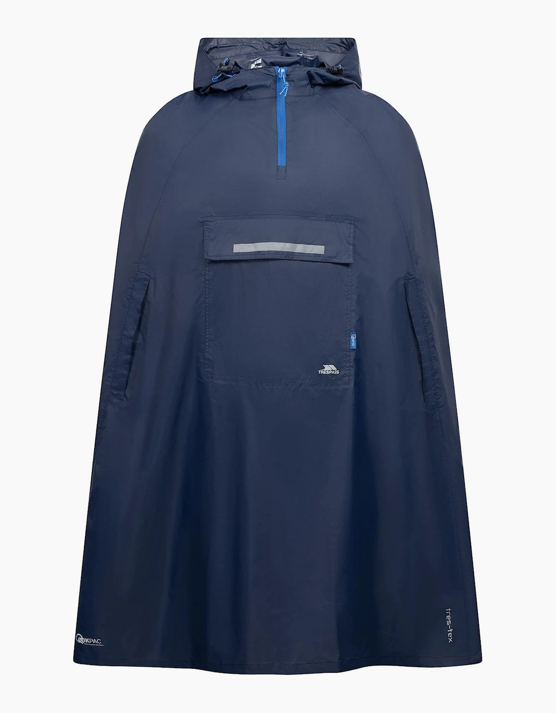 Trespass Men's Navy Qikpac Unisex Hooded Waterproof Packaway Poncho  Regular/36 S