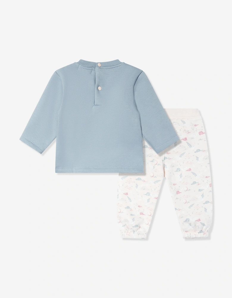 Baby Girls Ruffle Trouser Set in Pink