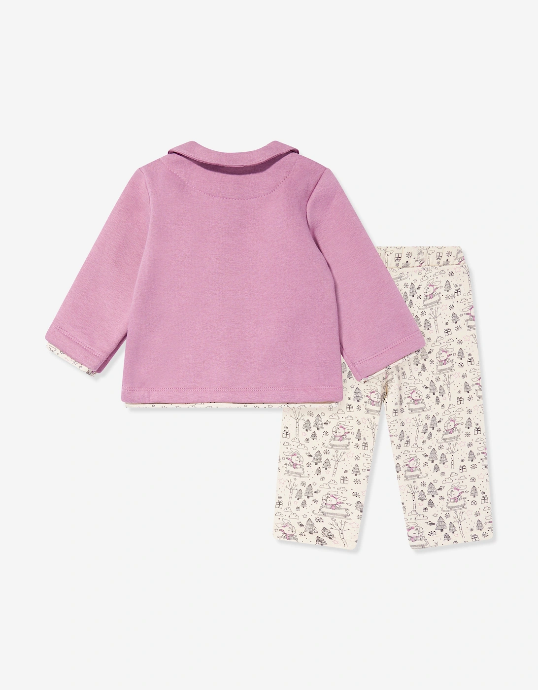Baby Girls Cardigan and Trouser Set in Pink