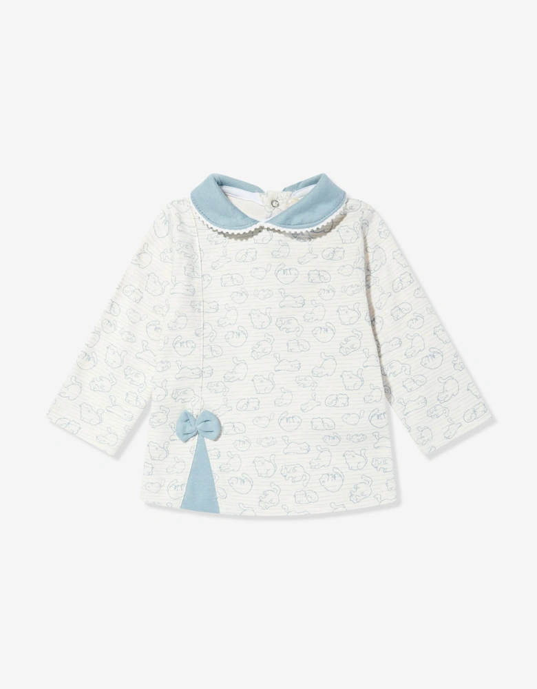 Baby Girls Blouse and Trouser Set in Blue