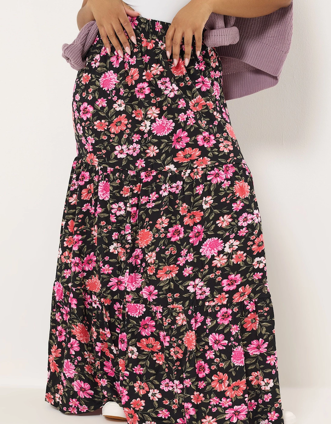 Floral Tiered Maxi Skirt, 2 of 1