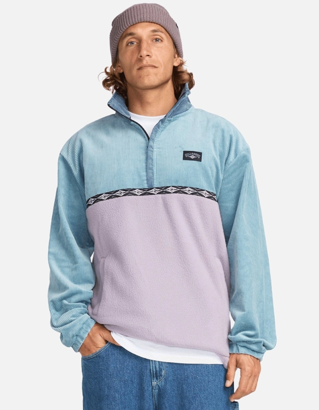 Mens Space Lobster Half Zip Fleece, 2 of 1