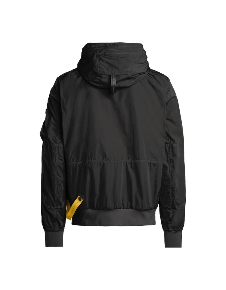 Gobi Spring Off-Black Hooded Bomber Jacket