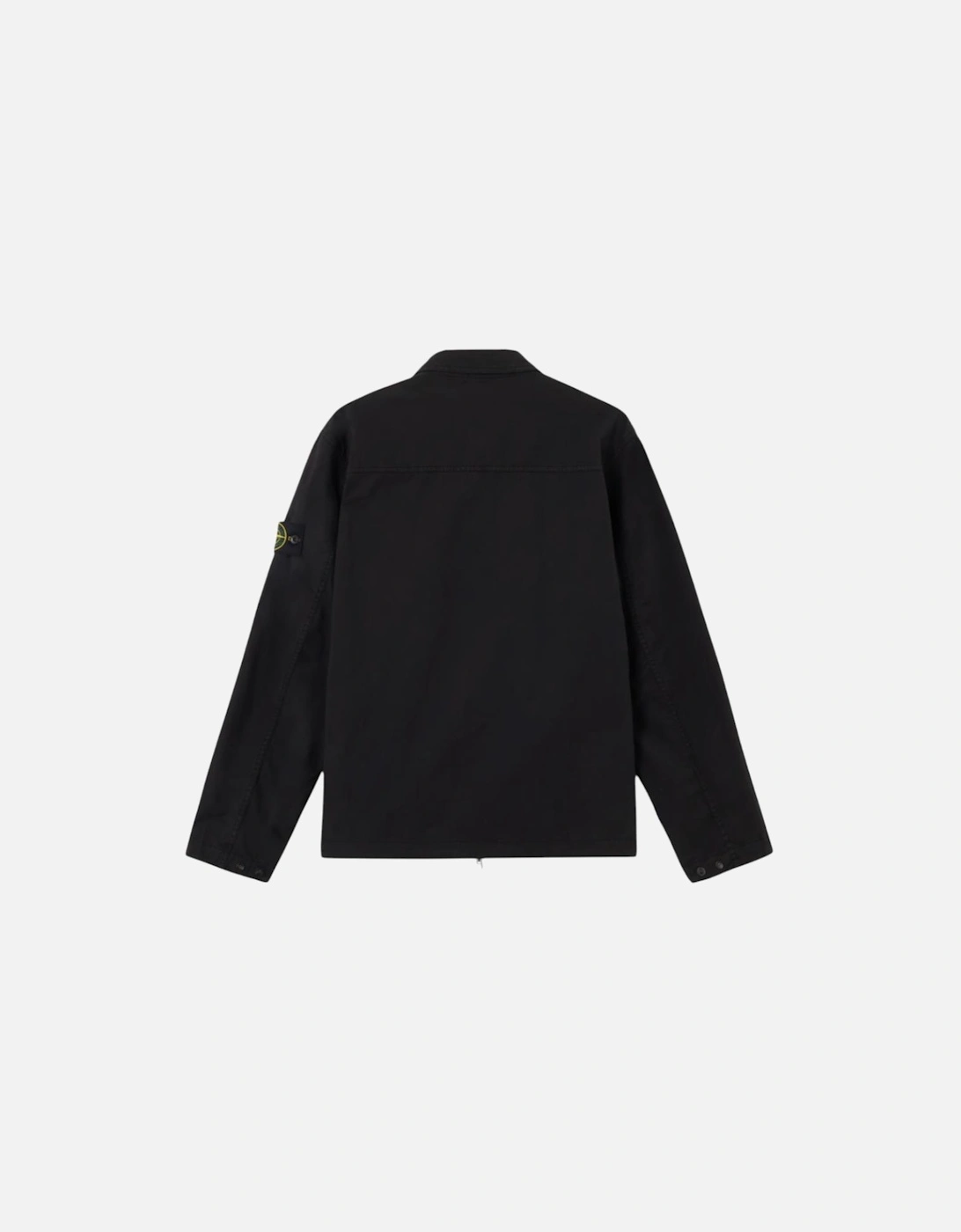 Supima Cotton Twill Stretch-TC Black Overshirt