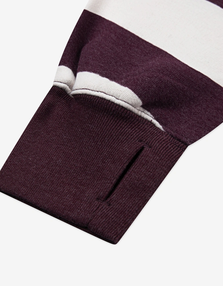 Girls Quarter Zip Preppy Pullover in Red