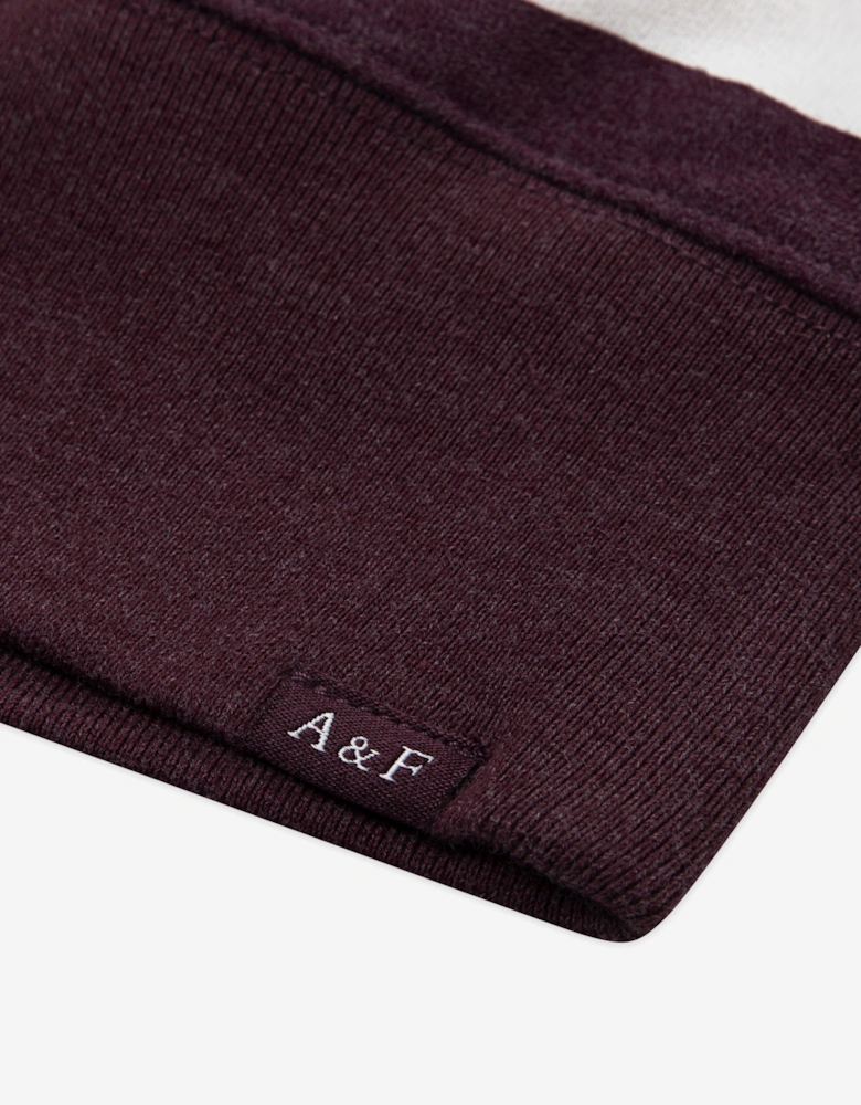 Girls Quarter Zip Preppy Pullover in Red