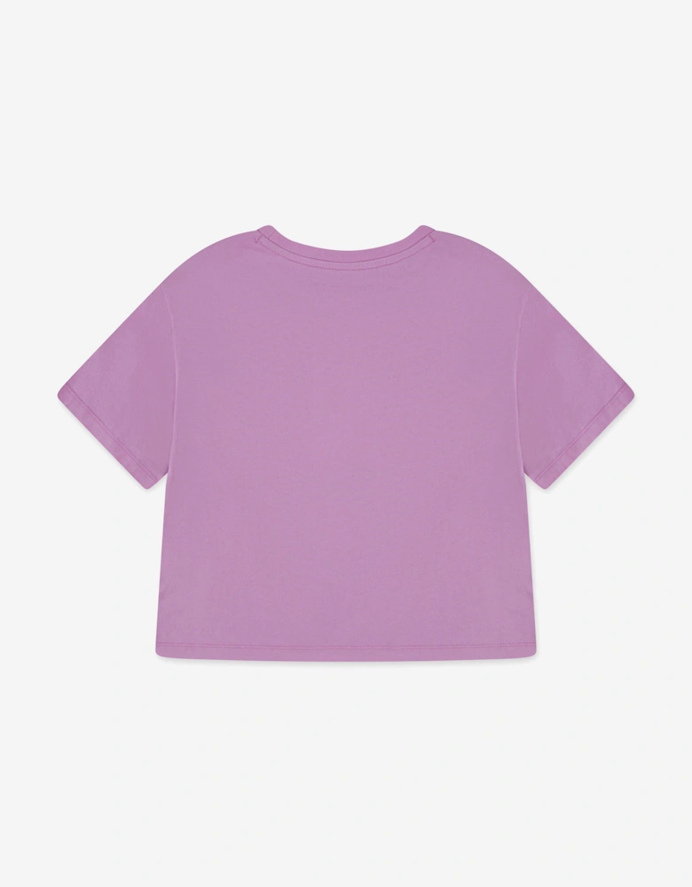 Girls New York Crest Boxy T-Shirt in Pink